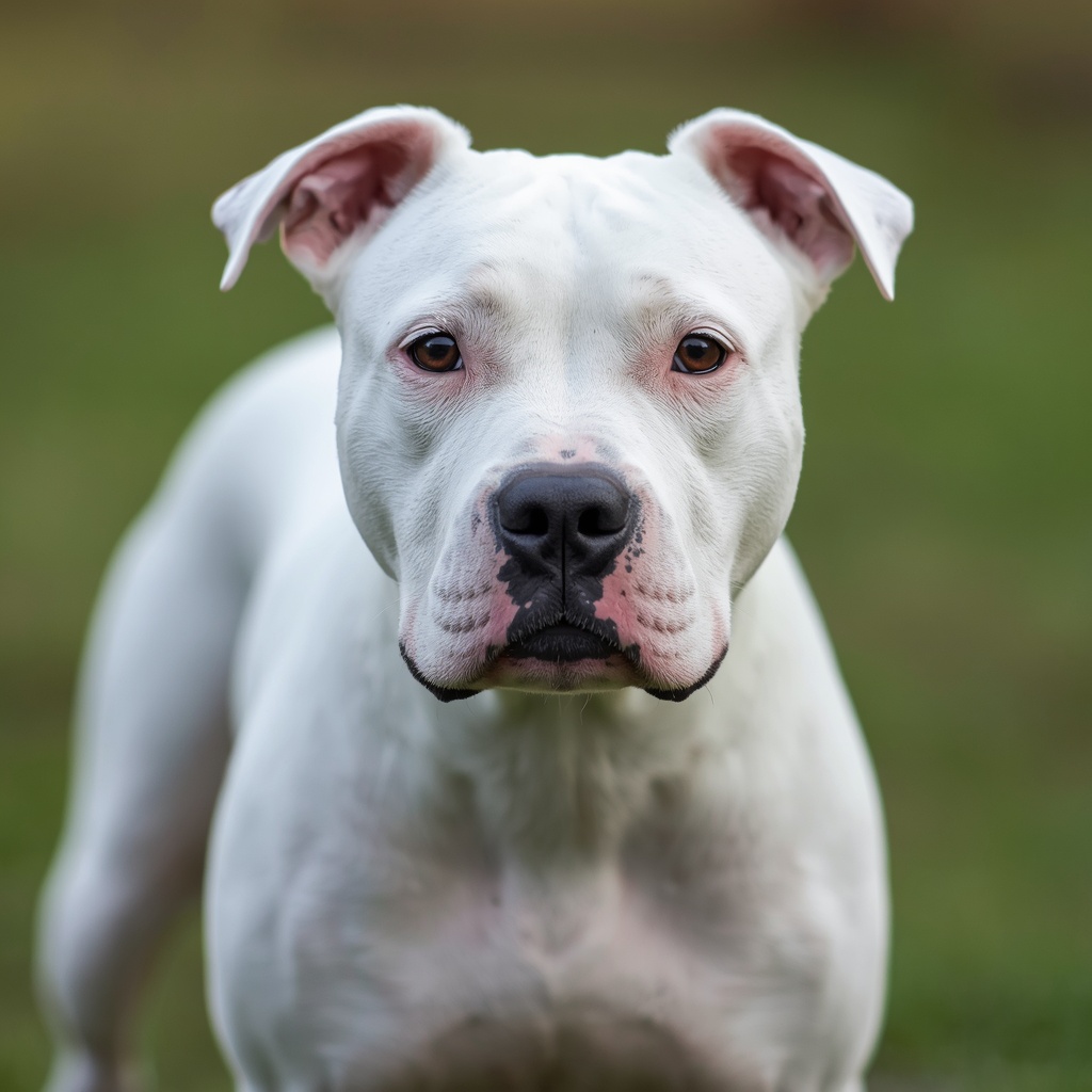 White Staffordshire Bull Terrier.