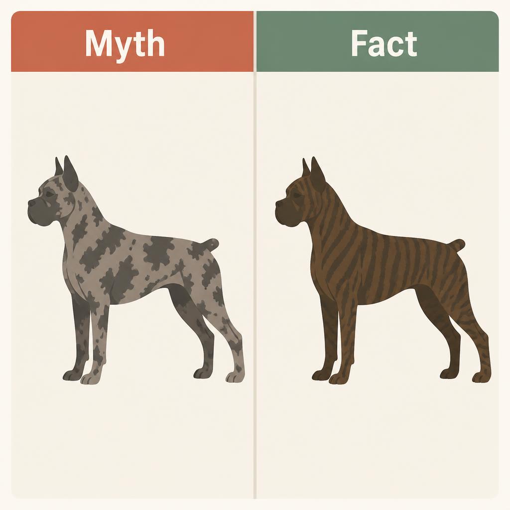 Graphic explaining that merle is not a recognised Staffy colour.