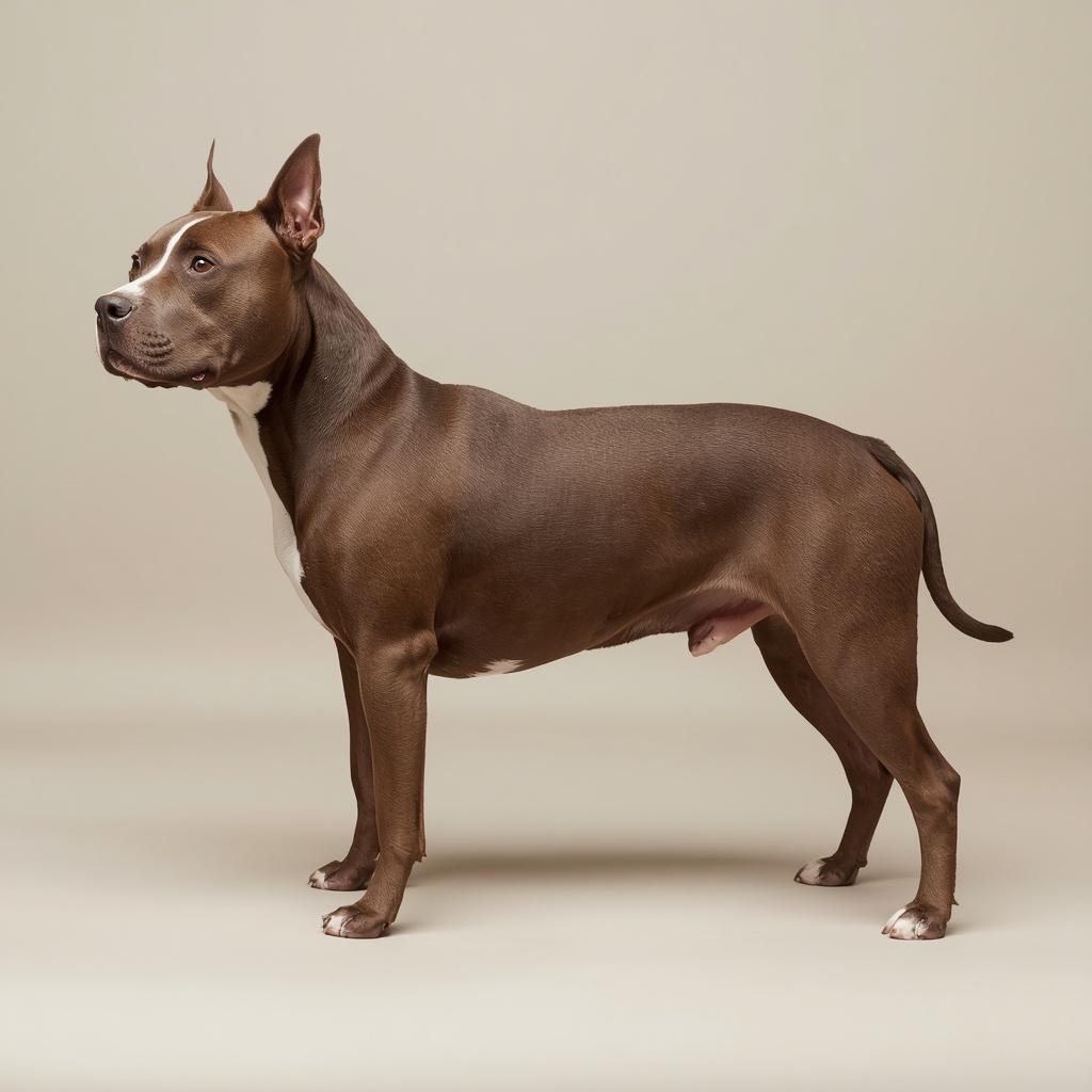 Staffordshire Bull Terrier body condition score chart showing underweight, ideal, and overweight